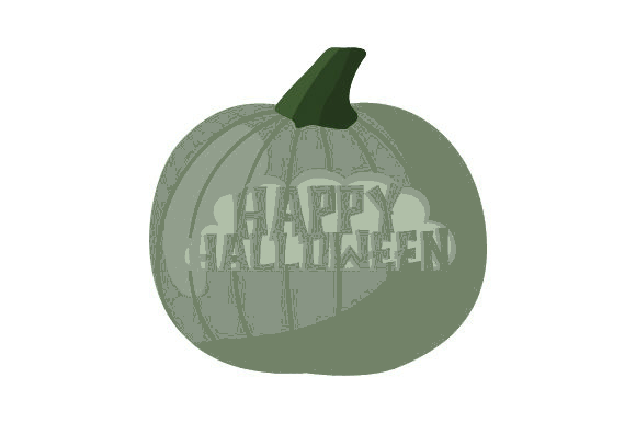 Dynia z wyciętym napisem szczęśliwego Halloween